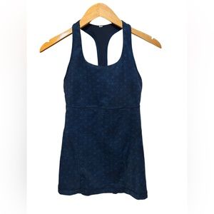Lululemon Blue Saschico Star Power Up II Athletic Racerback Tank Top Size 6